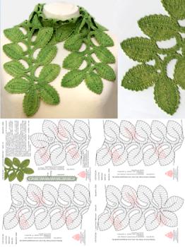 334  Klppelbrief Lace-Schal "Blttchen