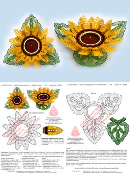 290 Klppelbrief  "Sonnenblume" fr Holz-Teelichthalter