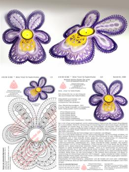 282 Klppelbrief  Viola fr Holz-Teelichthalter