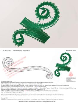 264 Klppelbrief Serviettenring Immergrn