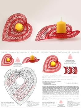 250 Klppelbrief Flamingoblume fr Holz-Teelichthalter