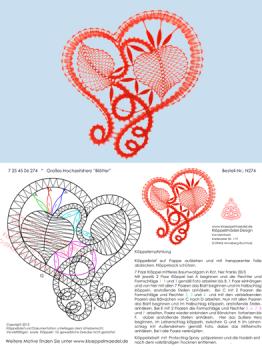 245 Klppelbrief  Groes Muttertagsherz Blten