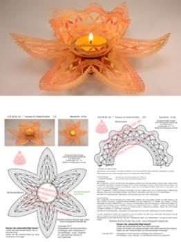 163 Klppelbrief Narzisse - Blte fr Teelichthalter