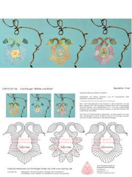 144 Klppelbrief 3 Anhnger "Bltter und Blte"