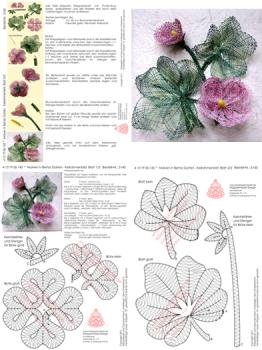 143 Klppelbrief Keilrahmenbild "Malven in Bertas Garten