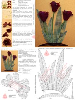 139 Klppelbrief Keilrahmenbild "Barbaras Tulpenbeet"