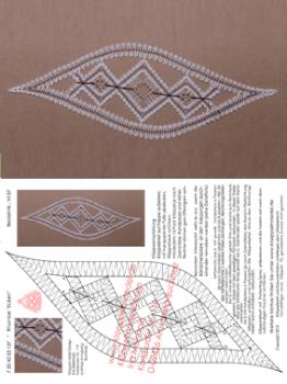 137 Klppelbrief Rhombenmotiv "Ecken"