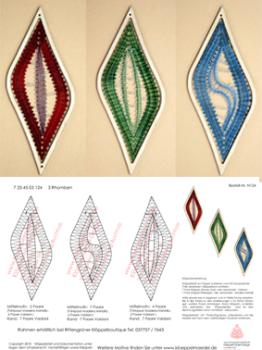 124 Klppelbrief "3 Rhombenmotive"