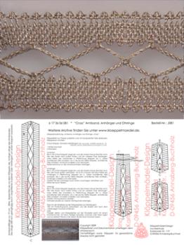 081 Klppelbrief Schmuck-Anhnger+Armband+Ohrringe "Cross