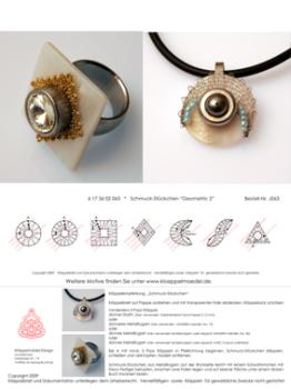 063 Klppelbrief 7 Schmuck-Anhnger "Geometric 2 fr Wechselschmuck