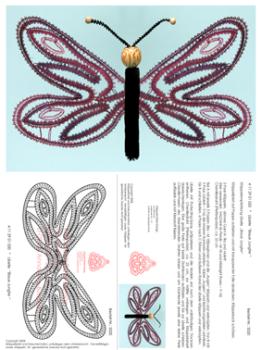 020 Klppelbrief Libelle "Blaue Jungfer" fr Chenille Krper