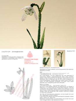 019 Klppelbrief "Schneeglckchen" - Blmchen in 3D-Optik