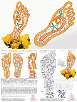 658 Klppelbrief "Zeigt her eure Fe" - Motiv fr Grukarten, Keilrahmen oder Blumenstecker