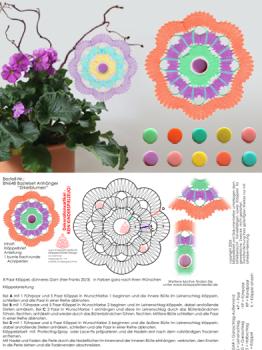 648 Bastelset Anhnger / Blumenstecker "Zirkelblumen"