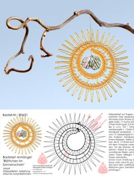 621 Bastelset "Blttchen im Sonnenschein" - Sonne-Klppelbrief mit 8 bunten Acryl-Blttchen