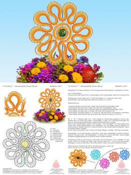 617 Klppelbrief  Blumenstecker Sonne / Blume"