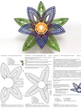 614 Klppelbrief Blte "Enzian" fr Teelichthalter