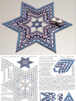 592 Klppelbrief Deckchen Stern "Stella"