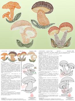 583 Klppelbrief 4 Motive "Pilze"