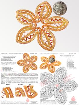 578 Klppelbrief Deckchen Blte "Fiore"