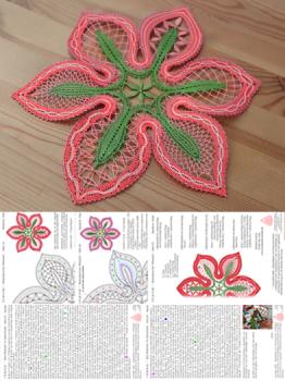 565 Klppelbrief Bltendeckchen "Ritterstern"