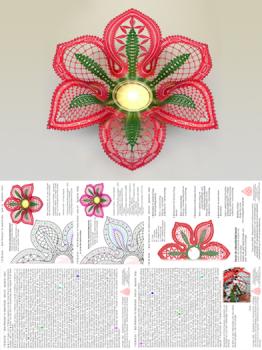 561 Klppelbrief Blte "Ritterstern" fr Teelichthalter