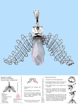 526 Klppelschmuck Bastelset "Kleiner Engel - Silberkristall"