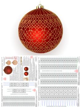 522 Klppelbrief Verzierungen fr ganz groe Christbaumkugeln "Goldglanz"  14 cm bis 20 cm Durchmesser