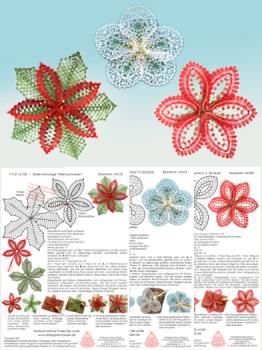 521 Klppelbriefe "Winterblher" in 3D-Optik zum Aufhngen