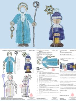 517 Klppelbrief 2 Motive Erzgebirgsweihnacht  "Petrus und Kurrende-Kind"
