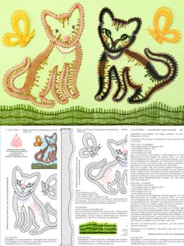 516 Klppelbrief  Ktzchen "Charly und Nelly"