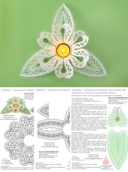 502 Klppelbrief Blte "Schneeglckchen" fr Teelichthalter
