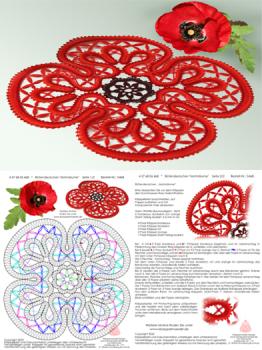468 Klppelbrief Bltendeckchen "Mohnblume"