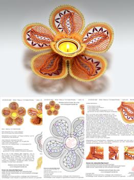 458 Klppelbrief Blte Hibiscus" fr Holz-Teelichthalter