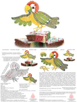 438 Klppelbrief Tortendeko "Papagei