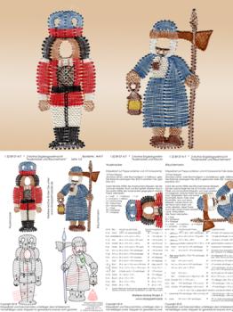 417 Klppelbrief 2 Motive Erzgebirgsweihnacht  "Nussknacker und Ruchermann"