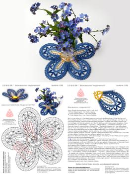 398 Klppelbrief Bltendeckchen "Vergissmeinnicht"