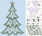 Preview: 523 Klöppelbrief Ganz großer Tannenbaum "Sterne"