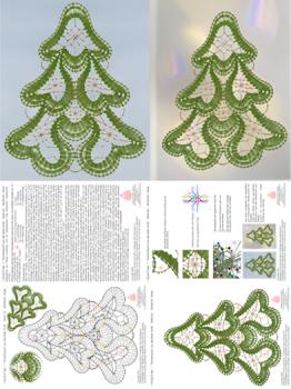 666 Klöppelbrief  "Tannenbaum" aus der Serie "Antik"