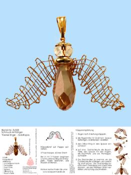 525 Klöppelschmuck Bastelset "Kleiner Engel  - Goldtopas"