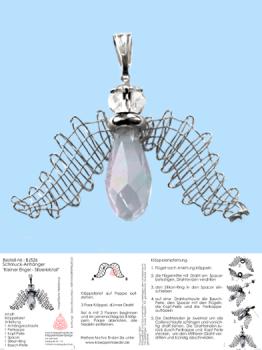 526 Klöppelschmuck Bastelset "Kleiner Engel - Silberkristall"