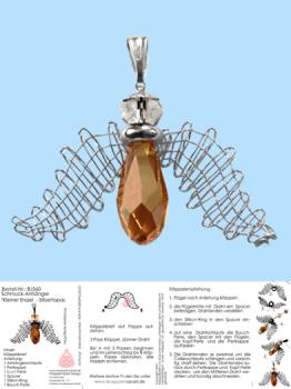 560 Klöppelschmuck Bastelset "Kleiner Engel - Silbertopas"