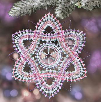 Preview: 659 Klöppelbrief "Schnee-Sternchen 2025"