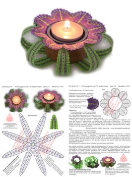 319 Klöppelbrief „Frühlingsglöckchen"- Blüte für Teelichthalter