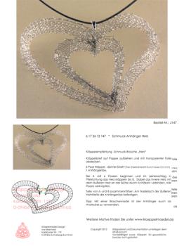 147 Klöppelbrief Schmuck-Anhänger "Herz“