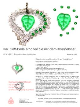 202 Klöppelschmuck Bastelset „Herzblättchen“