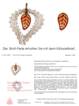 203 Klöppelschmuck Bastelset  „Goldtopaz“