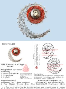 238 Klöppelschmuck Bastelset  Schmuck-Anhänger „Twister“