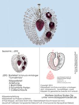 293 Klöppelschmuck Bastelset  „Turmalinherz“