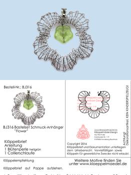 316 Klöppelschmuck Bastelset  „Flower“